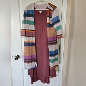 Lularoe Carly and matching cardigan